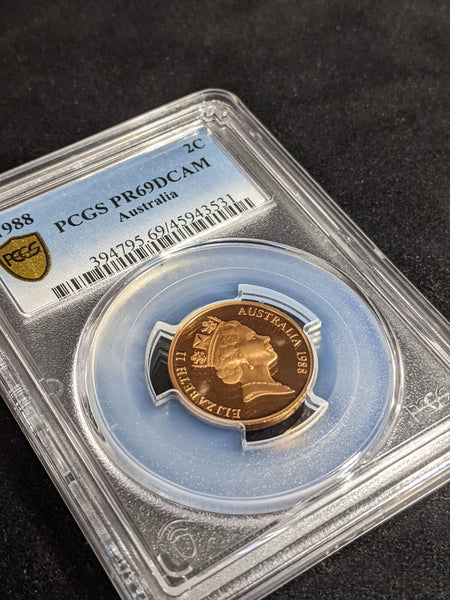 1988 Proof Two Cent 2c Australia PCGS PR69DCAM FDC UNC #3246