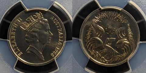 1988 Five Cent 5c Australia PCGS MS67 FDC GEM UNC #3251