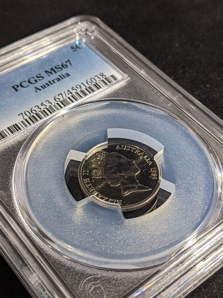 1989 Five Cent 5c Australia PCGS MS67 FDC GEM UNC #3252