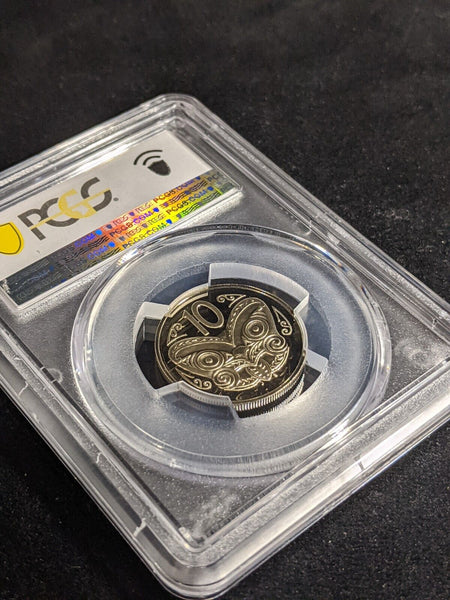 New Zealand 1986 Proof Ten Cent 10c PCGS PR69DCAM FDC UNC #3254