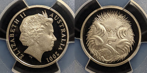 2001 Proof Five Cent 5c Australia PCGS PR70DCAM FDC UNC #3260