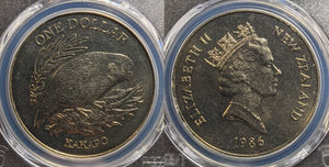New Zealand 1986 One Dollar $1 Kakapo PCGS MS67 FDC GEM UNC #3265