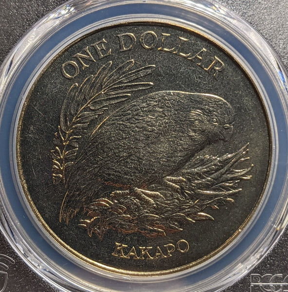 New Zealand 1986 One Dollar $1 Kakapo PCGS MS67 FDC GEM UNC #3265