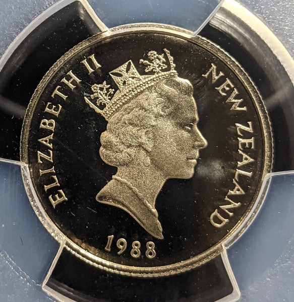 New Zealand 1988 Proof Five Cent 5c PCGS PR69DCAM FDC UNC #3276