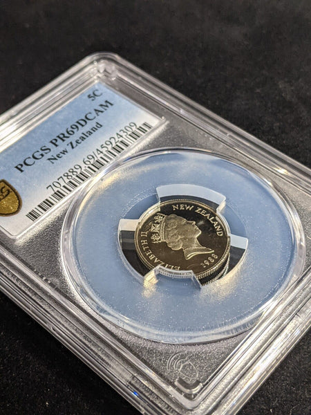 New Zealand 1988 Proof Five Cent 5c PCGS PR69DCAM FDC UNC #3276