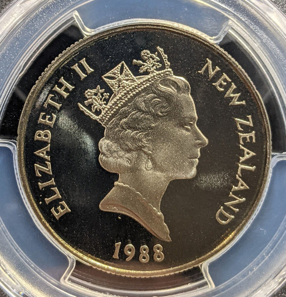 New Zealand 1988 Proof Fifty Cent 50c PCGS PR69DCAM FDC UNC #3277