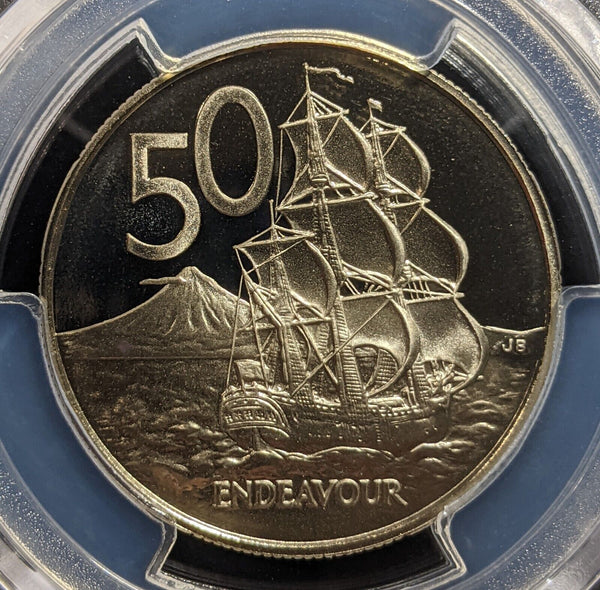 New Zealand 1988 Proof Fifty Cent 50c PCGS PR69DCAM FDC UNC #3277