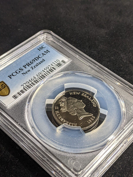 New Zealand 1988 Proof Ten Cent 10c PCGS PR69DCAM FDC UNC #3281