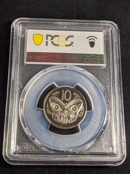 New Zealand 1988 Proof Ten Cent 10c PCGS PR69DCAM FDC UNC #3281