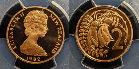 New Zealand 1982 Proof Two Cent 2c PCGS PR69DCAM FDC UNC #3286