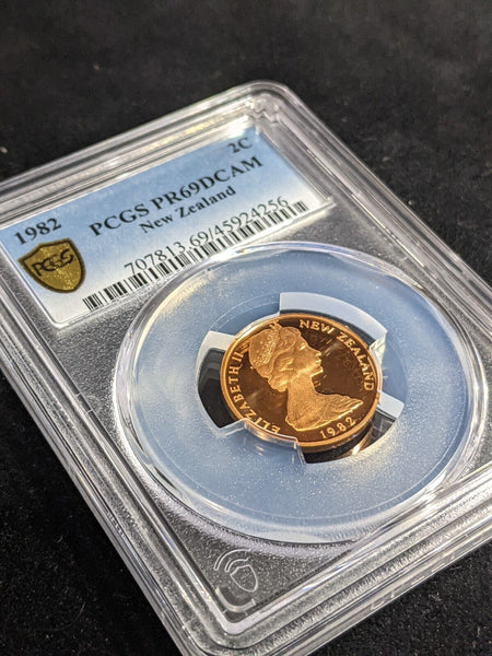 New Zealand 1982 Proof Two Cent 2c PCGS PR69DCAM FDC UNC #3286