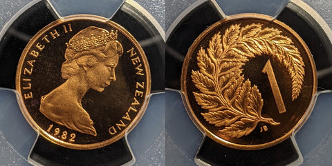 New Zealand 1982 Proof One Cent 1c PCGS PR69DCAM FDC UNC #3287