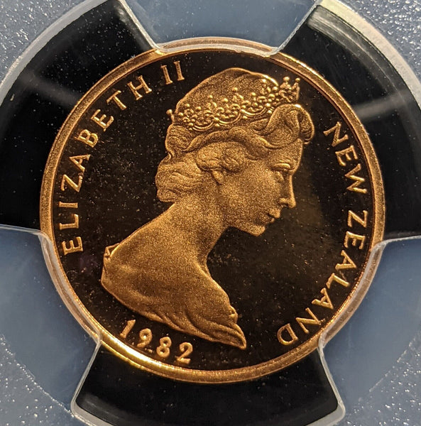New Zealand 1982 Proof One Cent 1c PCGS PR69DCAM FDC UNC #3287