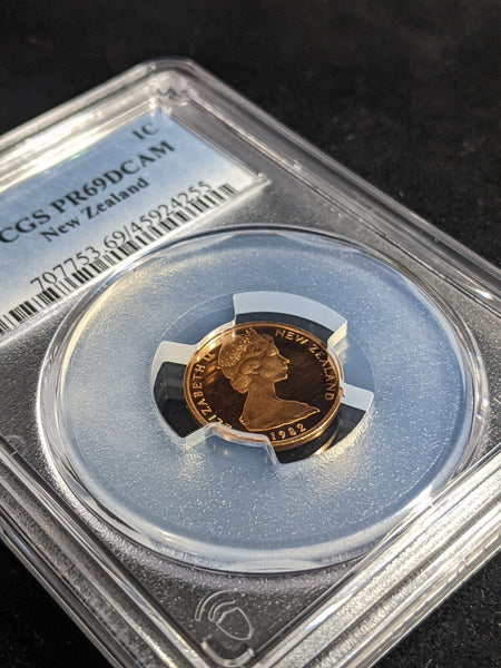 New Zealand 1982 Proof One Cent 1c PCGS PR69DCAM FDC UNC #3287