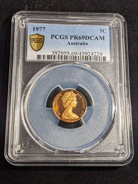 1977 Proof One Cent 1c Australia PCGS PR69DCAM FDC UNC #3299