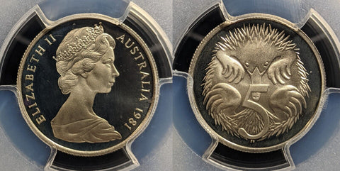 1981 Proof Five Cent 5c Australia PCGS PR68DCAM FDC UNC #3301