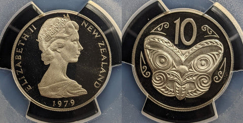 New Zealand 1979 Proof Ten Cent 10c PCGS PR69DCAM FDC UNC #3305