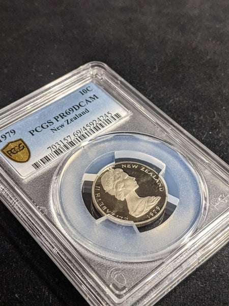 New Zealand 1979 Proof Ten Cent 10c PCGS PR69DCAM FDC UNC #3305