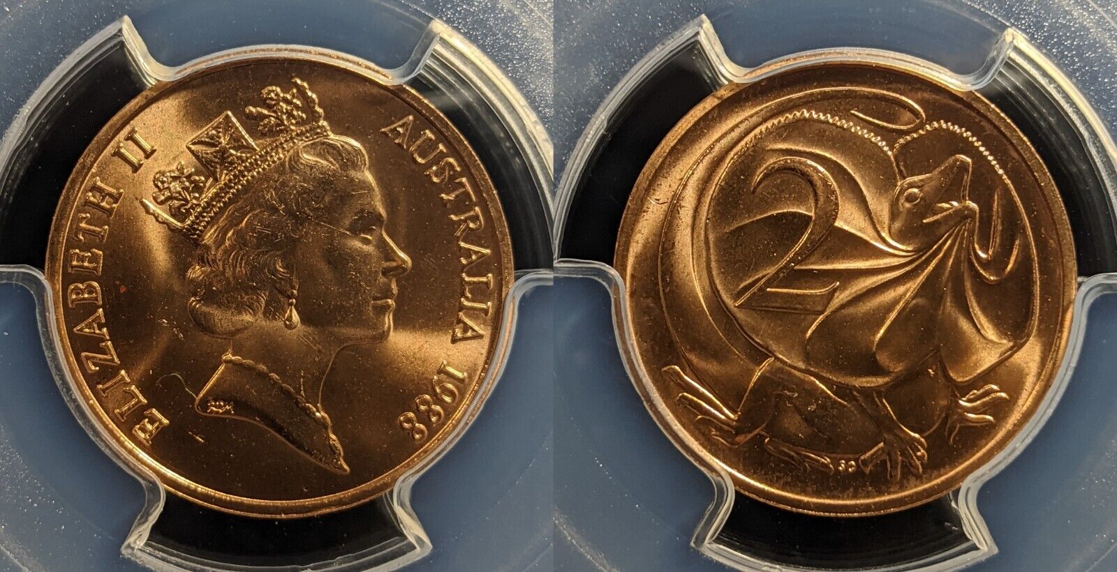 1988 Two Cent 2c Australia PCGS MS66 GEM UNC #3314