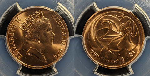 1988 Two Cent 2c Australia PCGS MS66 GEM UNC #3314