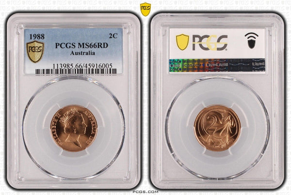 1988 Two Cent 2c Australia PCGS MS66 GEM UNC #3314