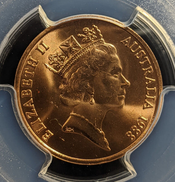 1988 Two Cent 2c Australia PCGS MS66 GEM UNC #3314