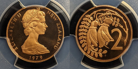 New Zealand 1979 Proof Two Cent 2c PCGS PR69DCAM FDC UNC #3321