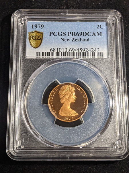 New Zealand 1979 Proof Two Cent 2c PCGS PR69DCAM FDC UNC #3321