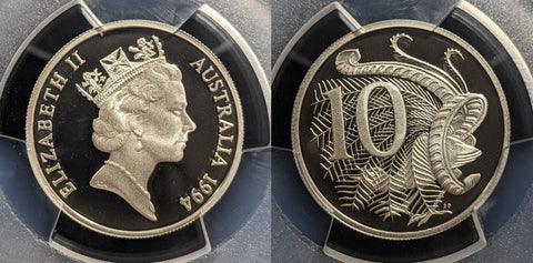 1994 Proof Ten Cent 10c Australia PCGS PR70DCAM FDC UNC #3319