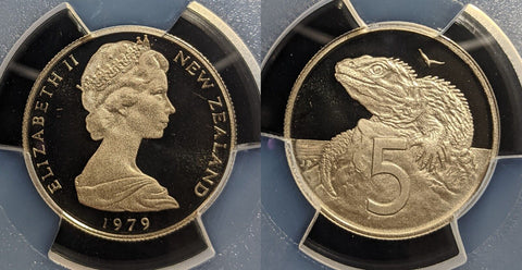 New Zealand 1979 Proof Five Cent 5c PCGS PR69DCAM FDC UNC #3325