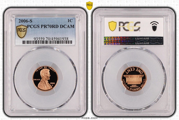 USA 2006 S Proof One Cent 1c PCGS PR70RD DCAM FDC UNC #3327