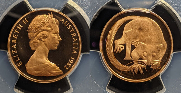1982 Proof One Cent 1c Australia PCGS PR69DCAM FDC UNC #3329