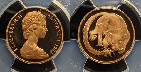 1982 Proof One Cent 1c Australia PCGS PR69DCAM FDC UNC #3329