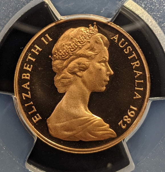 1982 Proof One Cent 1c Australia PCGS PR69DCAM FDC UNC #3329