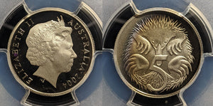 2004 Proof Five Cent 5c Australia PCGS PR69DCAM FDC UNC #3331