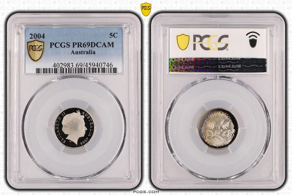 2004 Proof Five Cent 5c Australia PCGS PR69DCAM FDC UNC #3331