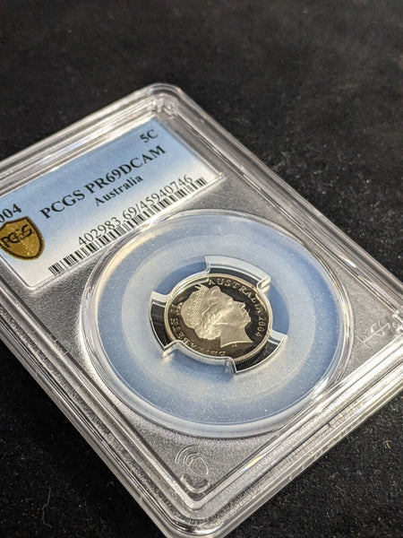 2004 Proof Five Cent 5c Australia PCGS PR69DCAM FDC UNC #3331