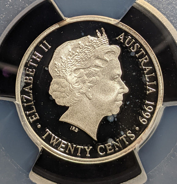 1999 Proof Twenty Cent 20c 1942 3d Ag Australia PCGS PR69DCAM FDC UNC #3332