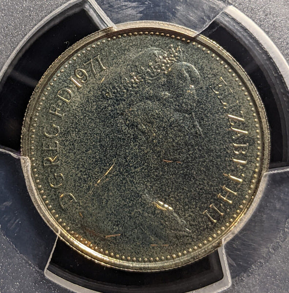 Great Britain 1971 Proof Five Pence 5p S-D1 New Pence PCGS PR68 FDC UNC#3244