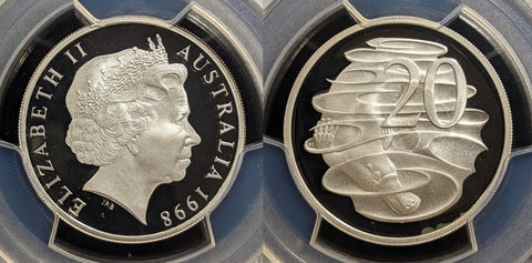 1998 Proof Silver Twenty Cent 20c Australia PCGS PR69DCAM FDC UNC #3342