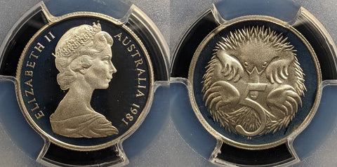 1981 Proof Five Cent 5c Australia PCGS PR69DCAM FDC UNC #3337