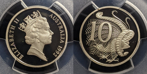 1992 Proof Ten Cent 10c Australia PCGS PR69DCAM FDC UNC #3344