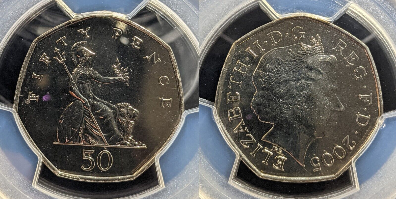 Great Britain 2005 Fifty Pence 50p New Pence S-H8 PCGS MS67 FDC GEM UNC #3348