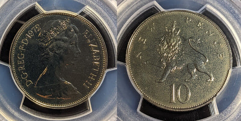 Great Britain 1972 Proof Ten Pence 10p New Pence S-F1 PCGS PR68 FDC UNC #3350