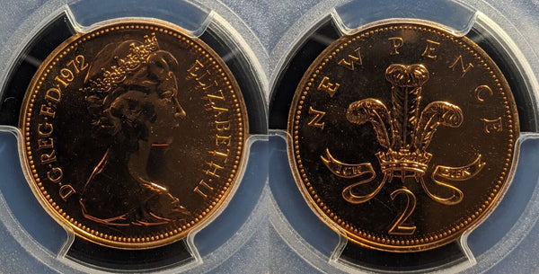 Great Britain 1972 Proof Two Pence 2p S-C1 PCGS PR68RD DCAM FDC UNC #3345