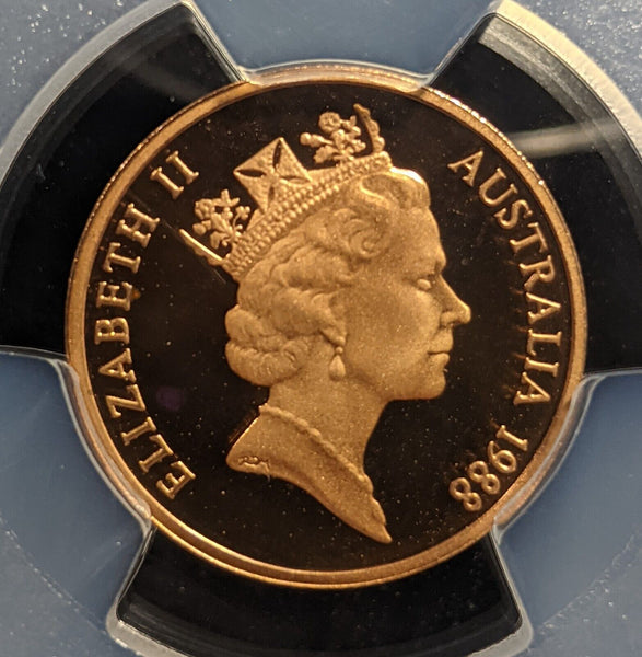 1988 Proof One Cent 1c Australia PCGS PR69DCAM FDC UNC #3351