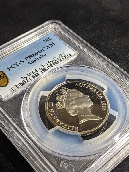 1986 Proof Twenty Cent 20c Australia PCGS PR69DCAM FDC UNC #3366
