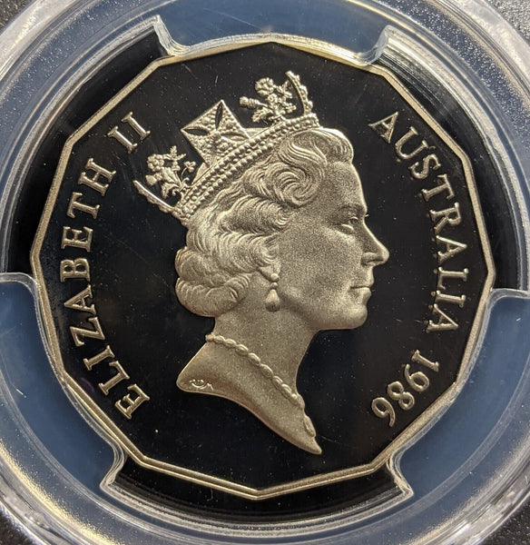 1986 Proof Fifty Cent 50c Australia PCGS PR69DCAM FDC UNC #3363