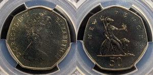 Great Britain 1972 Proof Fifty Pence 50p New Pence S-H1 PCGS PR68 FDC UNC #3367