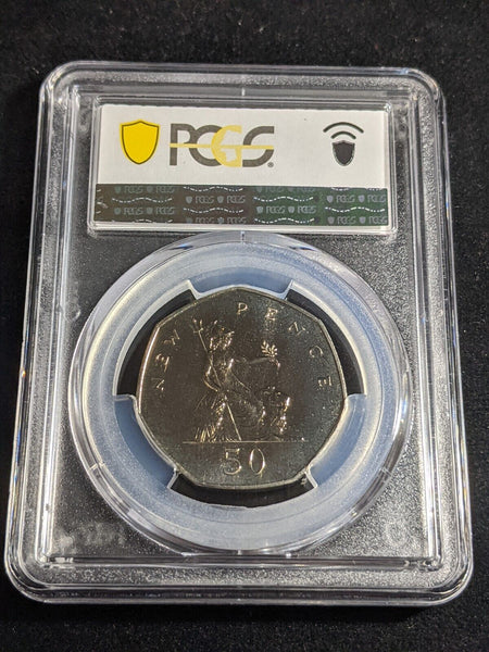 Great Britain 1972 Proof Fifty Pence 50p New Pence S-H1 PCGS PR68 FDC UNC #3367